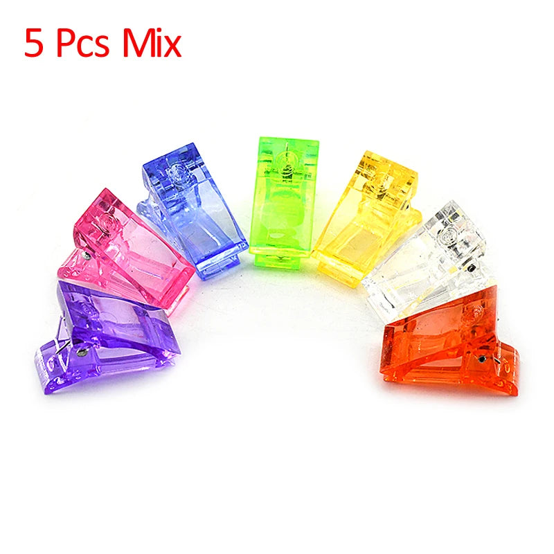 Acrylic Nail Clip Transparent Gel Quick Building Nail Tips Clips Fingernail Extension UV Clamps Manicuring Art Builder Tools Set