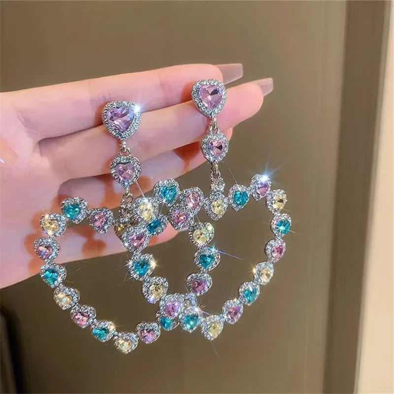 2023 New Fashion Trend Unique Design Elegant Exquisite Light Luxury Love Earrings For Women Jewelry Wedding Party Premium Gift