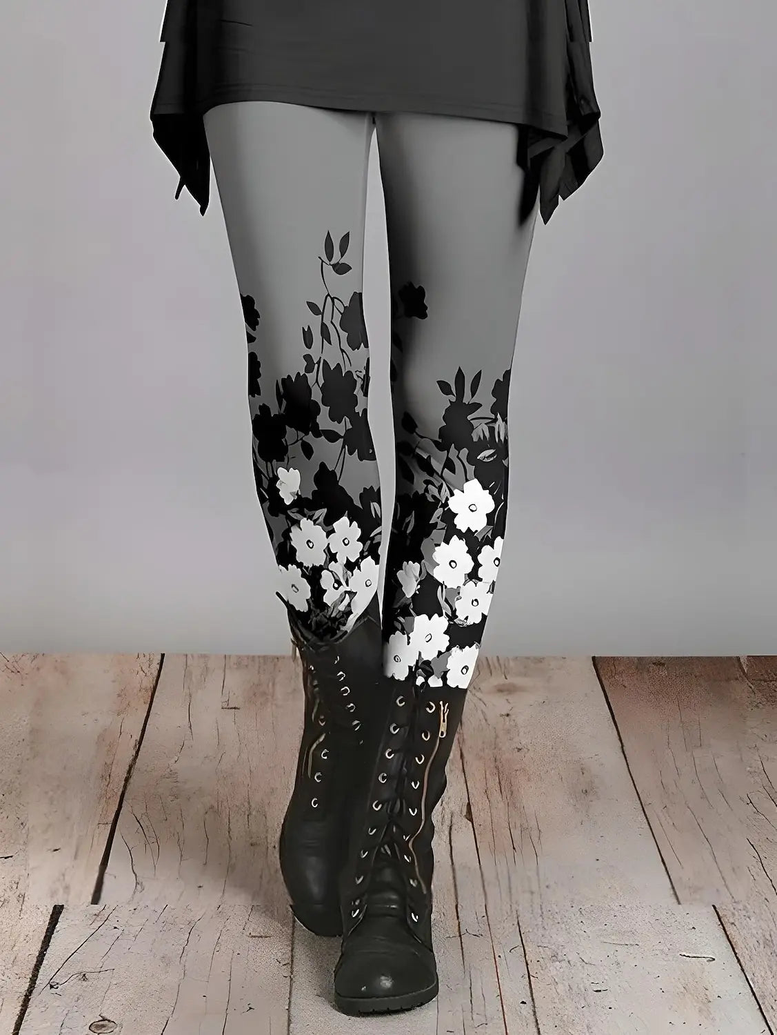 Women's Vacation Leggings Retro Fashion Ankle-Length Floral Pattern Gradient Print Soft Breathable Stretch Casual Everyday Pants