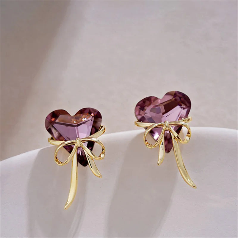 2023 New Fashion Trend Unique Design Elegant Exquisite Light Luxury Love Earrings For Women Jewelry Wedding Party Premium Gift