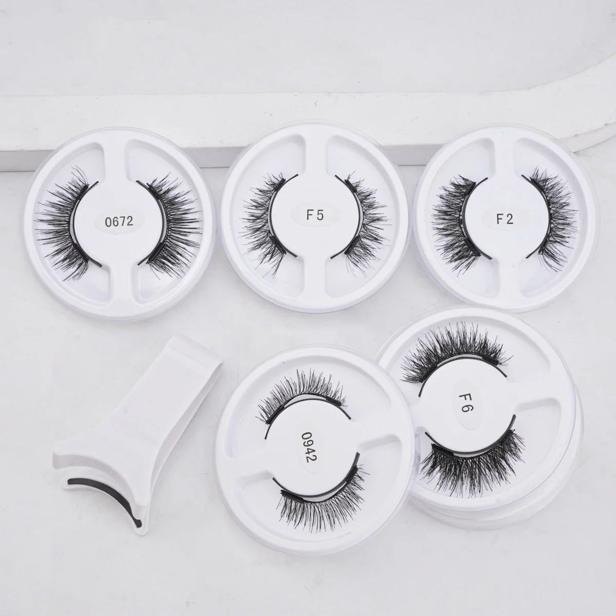 5 pairs 3D Magnetic Lashes Kit With Tweezers Natural Curler Soft Magnetic False Eyelashes No Glue Needed Fluffy Reusable Make Up