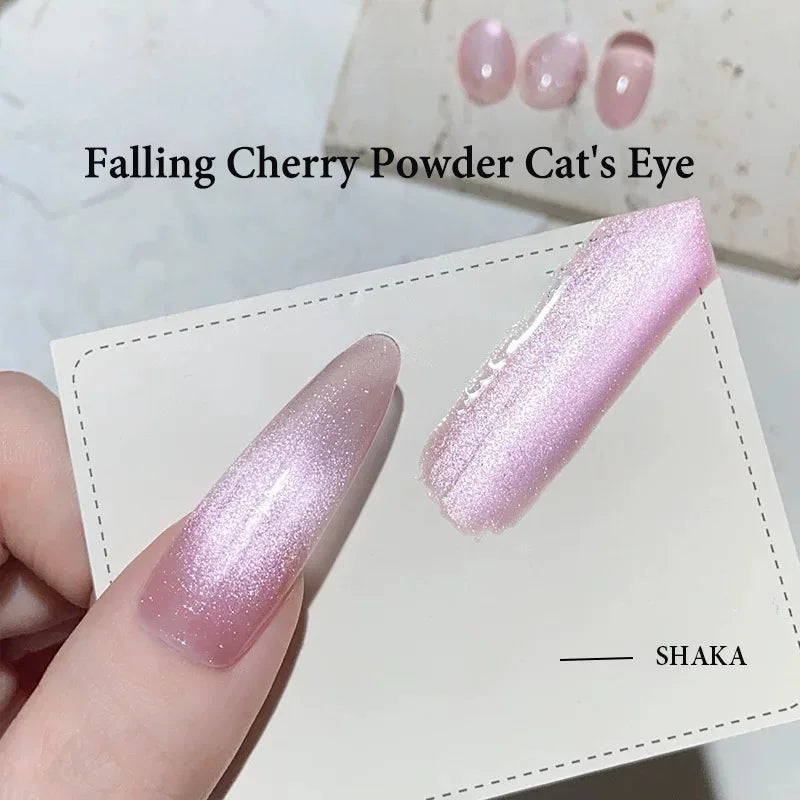 1-24pcs WS Autumn Winter Blue Black Red Glass Bead Crystal Cat Eye Gel Nail Polish New Whitening High Density Sparkling Nail