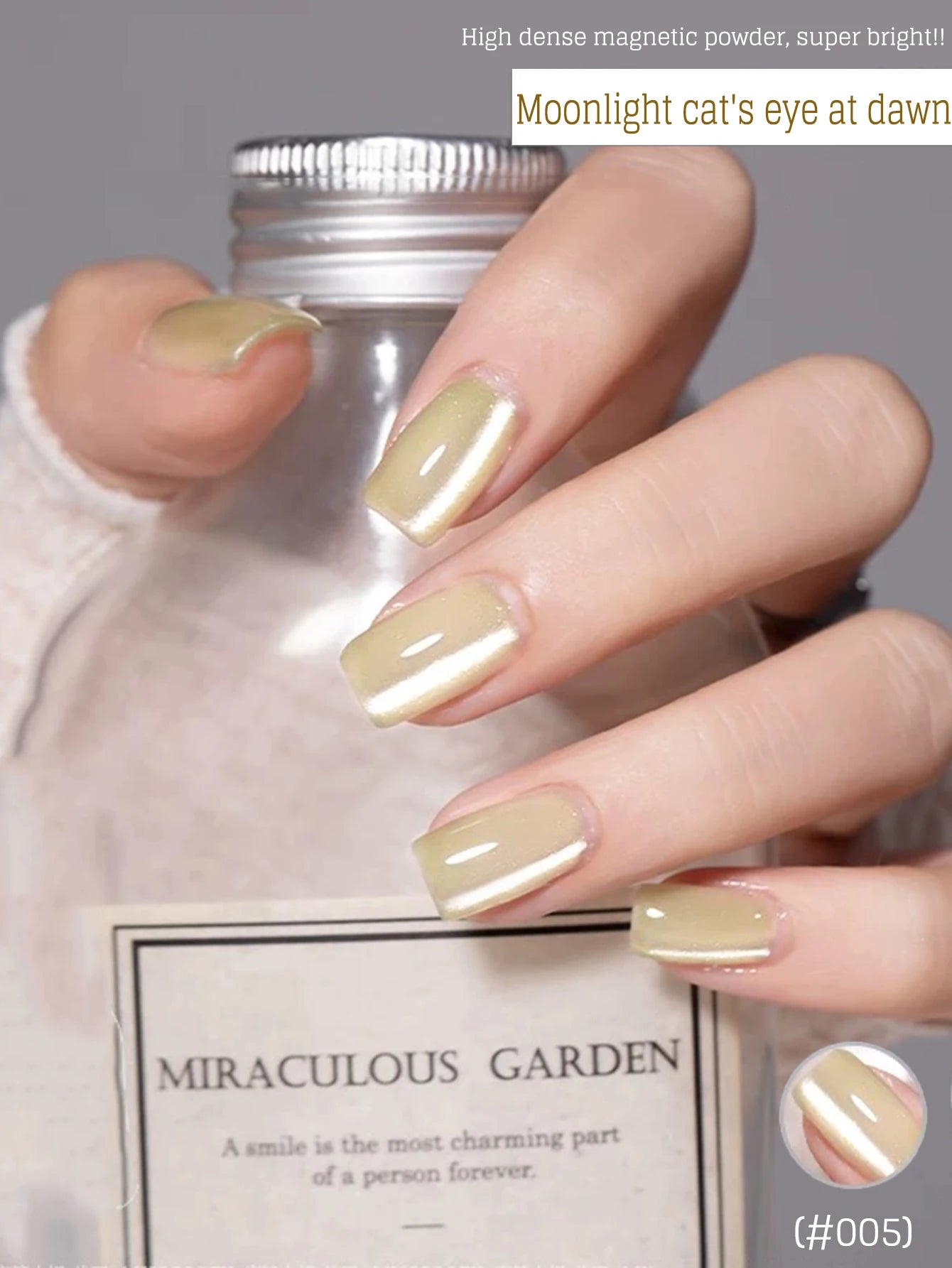 MIANEL 12ML 1-12pcs Glass Bead Cat Eye Gel Nail Polish Flash White Spar Nude Color Magnetic Nail Polish White Nails Summer Nails