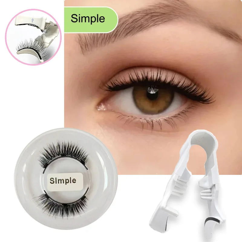 1pair Magnetic Eyelashes Handmade 3D Natural Magnetic False Eyelashes Reusable Magnetic Eyelashes Tweezers Set