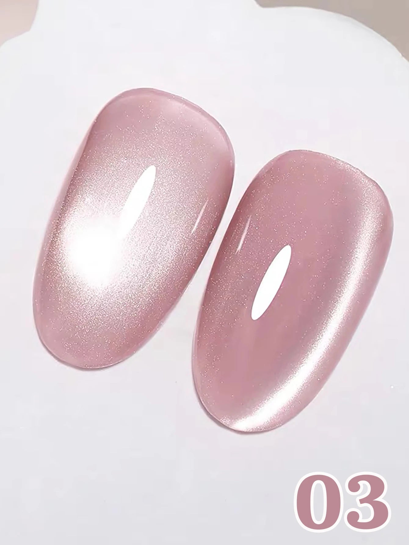 MIANEL 12ML 1-12pcs Glass Bead Cat Eye Gel Nail Polish Flash White Spar Nude Color Magnetic Nail Polish White Nails Summer Nails