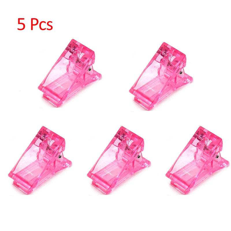 Acrylic Nail Clip Transparent Gel Quick Building Nail Tips Clips Fingernail Extension UV Clamps Manicuring Art Builder Tools Set