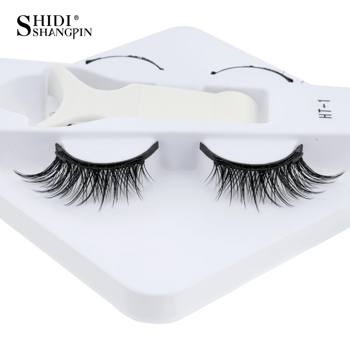 2Pairs Magnetic Fake Lashes Kit 3D Magnet Band Wispy Soft Natural Fluffy Reusable False Mink Eyelashes No Glue Needed Make Up