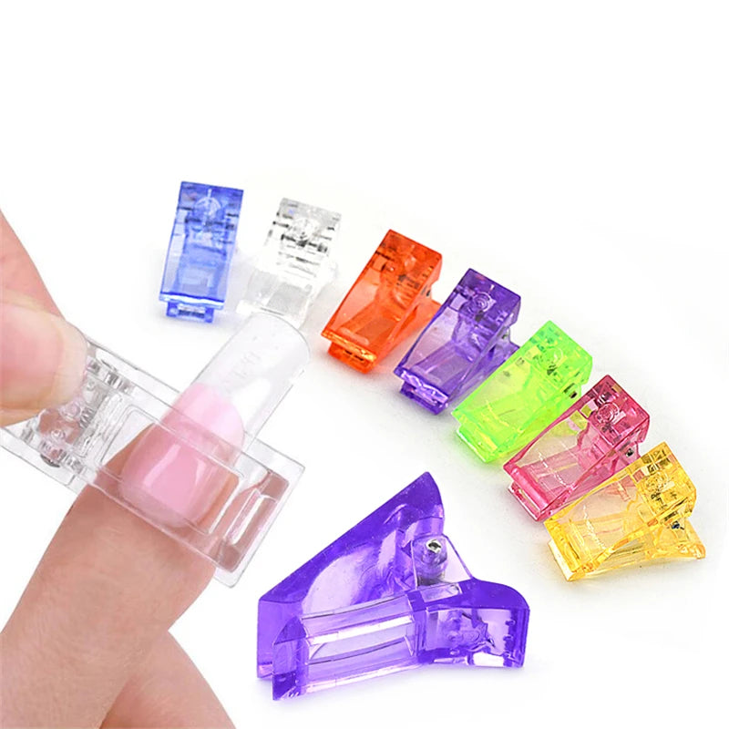 Acrylic Nail Clip Transparent Gel Quick Building Nail Tips Clips Fingernail Extension UV Clamps Manicuring Art Builder Tools Set