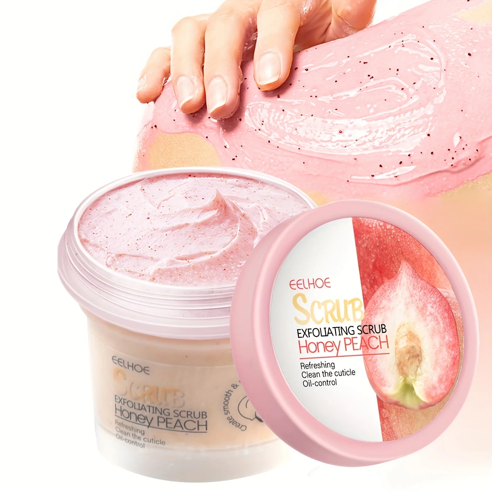For foot and body Honey Peach Scrub Cream Deeply Cleansing, Physical Exfoliabtion Through Granules Skin For Soft And Tender Skin