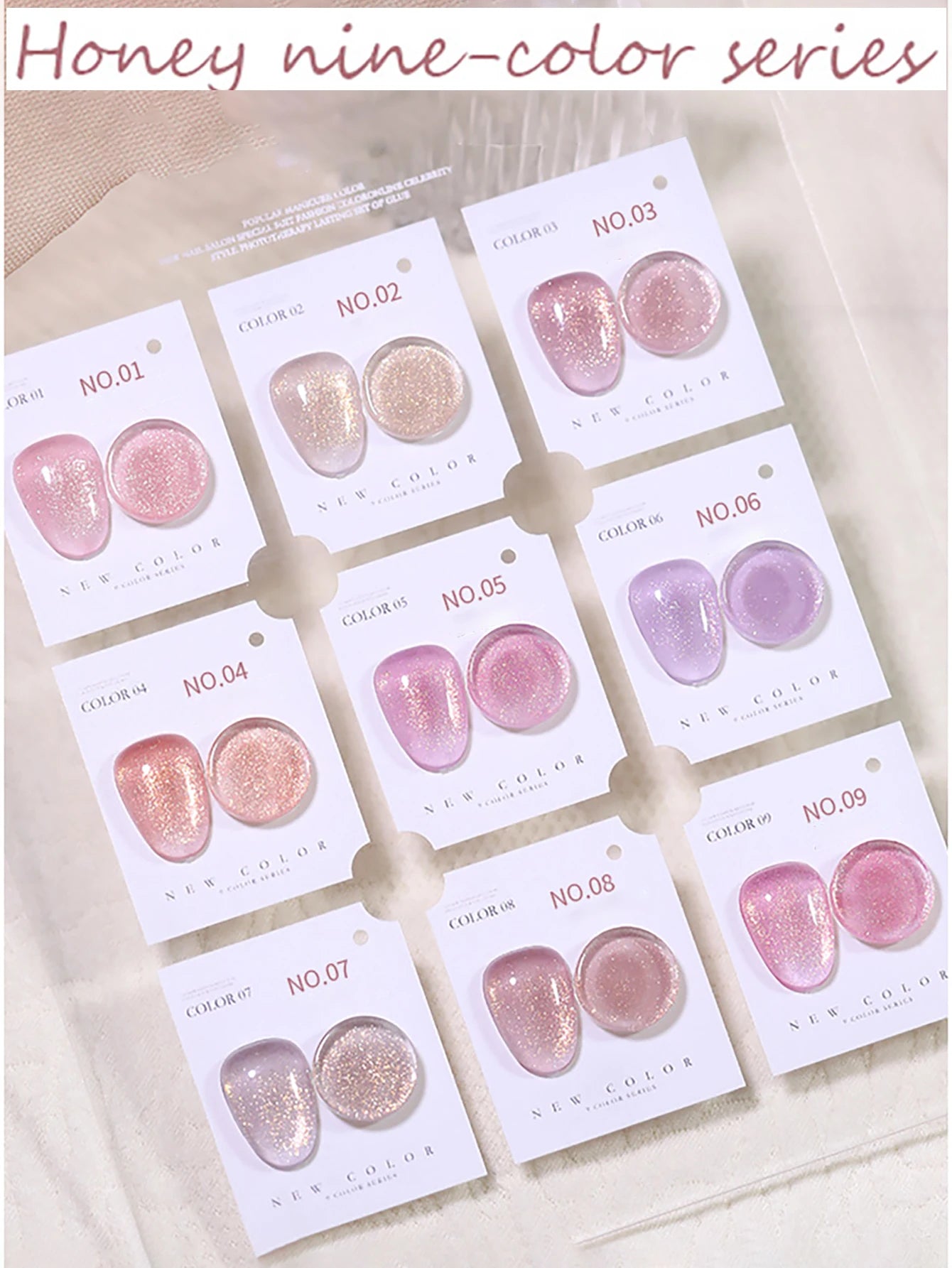 1-24pcs WS Autumn Winter Blue Black Red Glass Bead Crystal Cat Eye Gel Nail Polish New Whitening High Density Sparkling Nail