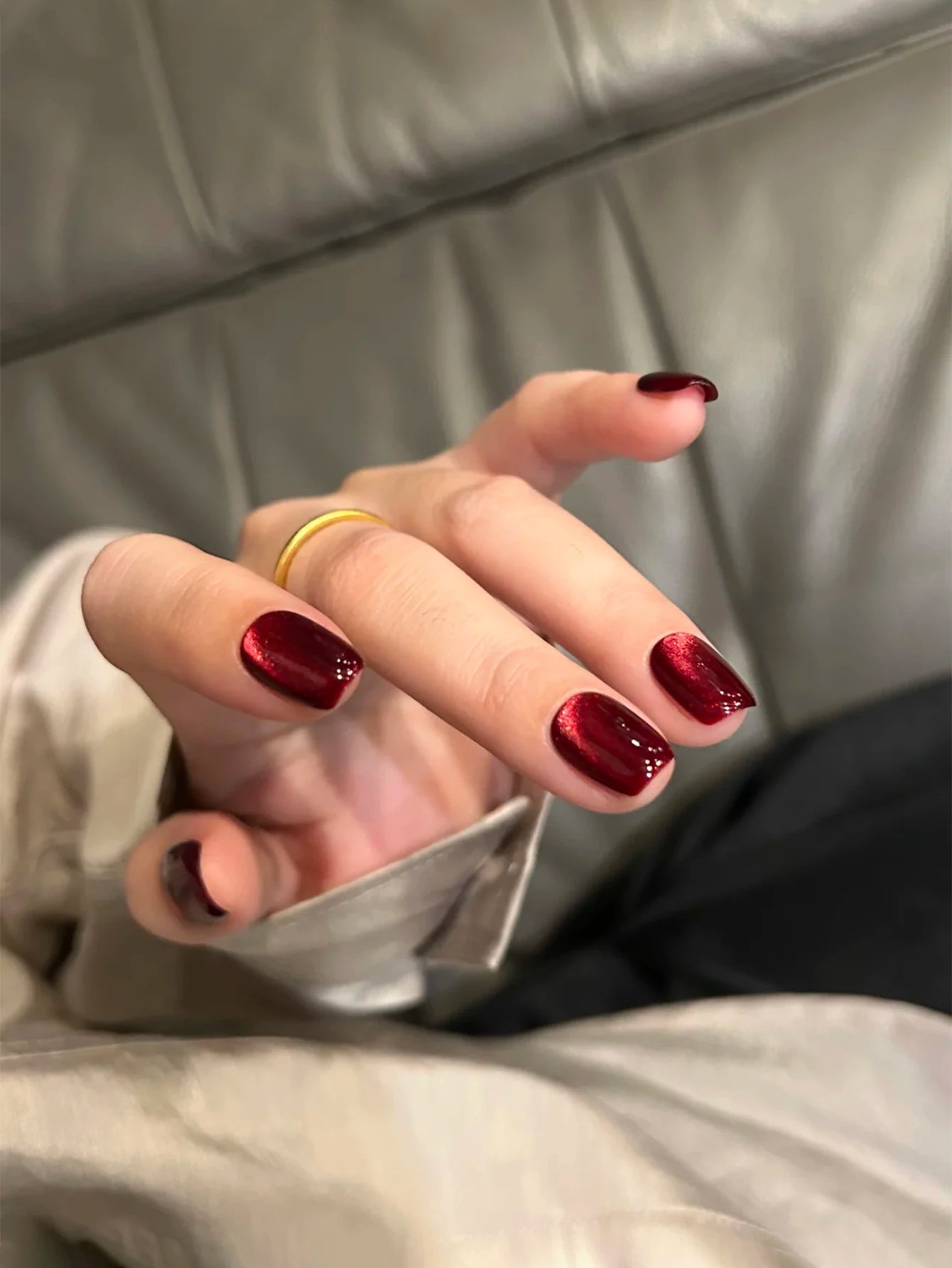 WS Black Glass Cat Magnetic Gel Nail Polish Punk Style Nail Art Manicure Varnis Semi Permanent Gel for Winter Nail Supplies