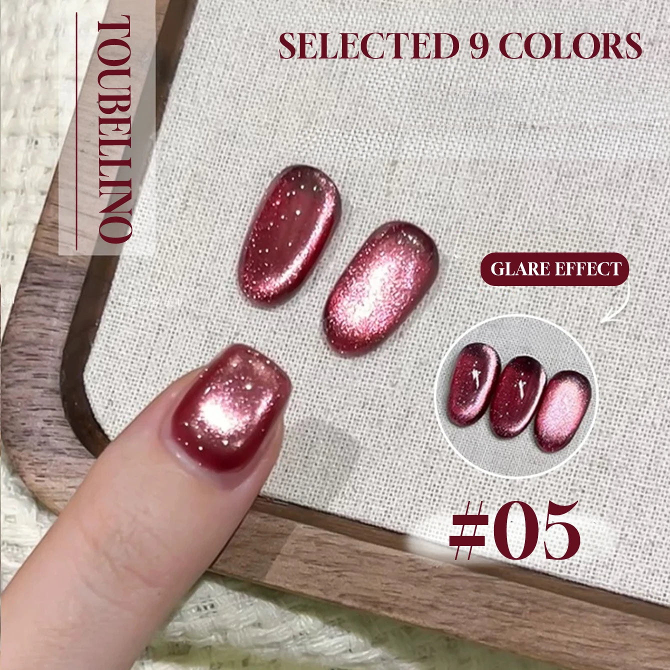 MIANEL 12ML 1-12pcs Glass Bead Cat Eye Gel Nail Polish Flash White Spar Nude Color Magnetic Nail Polish White Nails Summer Nails