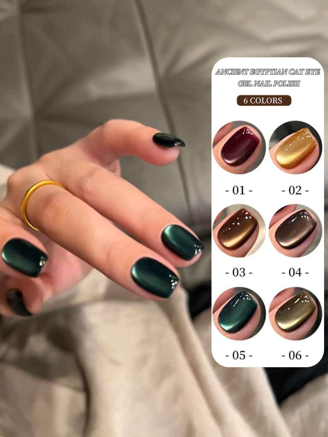 1-24pcs WS Autumn Winter Blue Black Red Glass Bead Crystal Cat Eye Gel Nail Polish New Whitening High Density Sparkling Nail