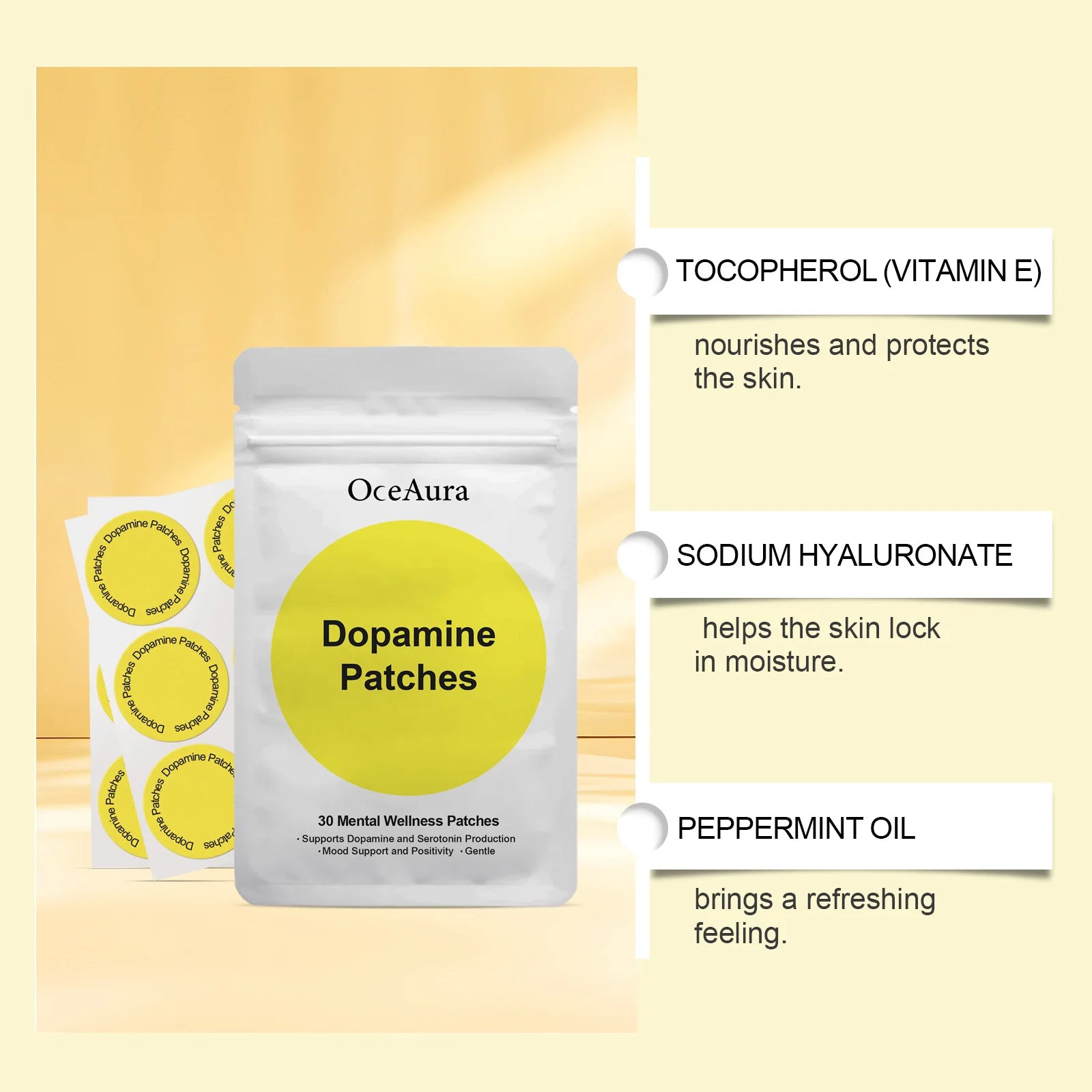 Vitality Boost Body Patches All-Day Energy Immune Support Patches Promotes Digestion & Detox Dopamine Body Care Wellness Patches