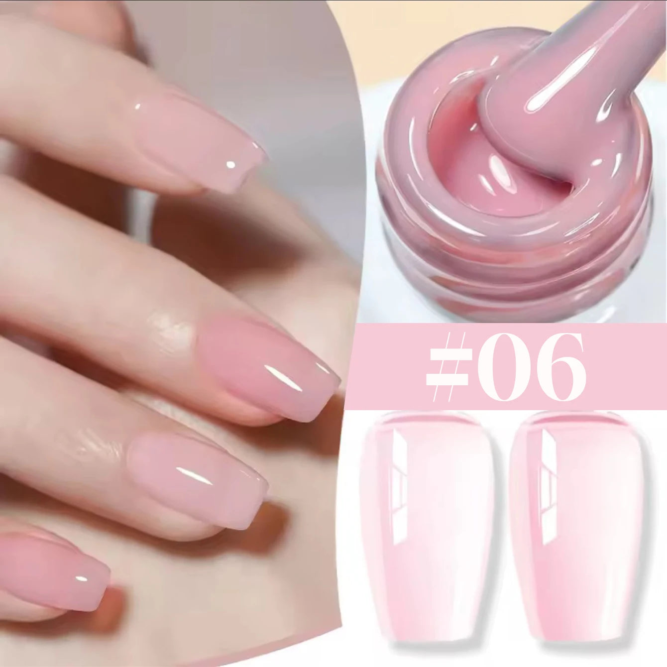 10ml 1-30pcs Jelly Nude Clear Black Gel Polish Translucent Pink Milky White Nail Gel Manicure UV LED Semi Permanent Nail Polish
