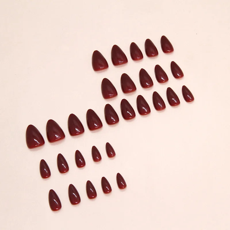 24 PCs Short French Simple Solid Nails with 1 Jelly Gel and 1 Nail File
