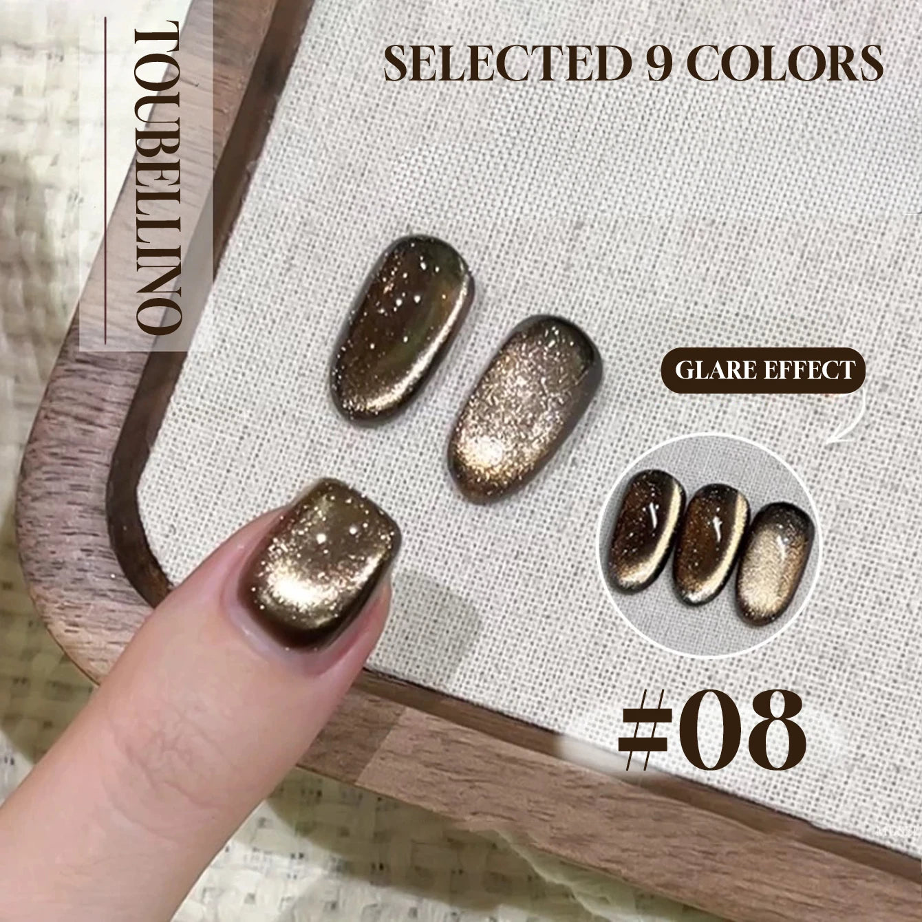 MIANEL 12ML 1-12pcs Glass Bead Cat Eye Gel Nail Polish Flash White Spar Nude Color Magnetic Nail Polish White Nails Summer Nails