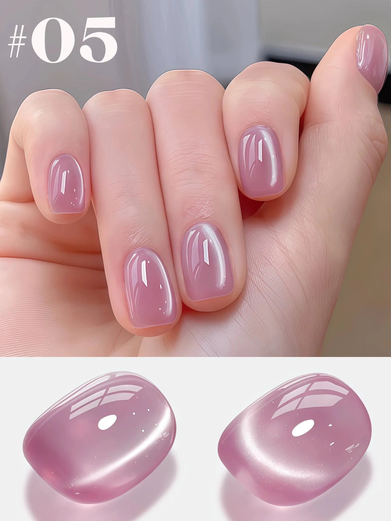 MIANEL 12ML 1-12pcs Glass Bead Cat Eye Gel Nail Polish Flash White Spar Nude Color Magnetic Nail Polish White Nails Summer Nails
