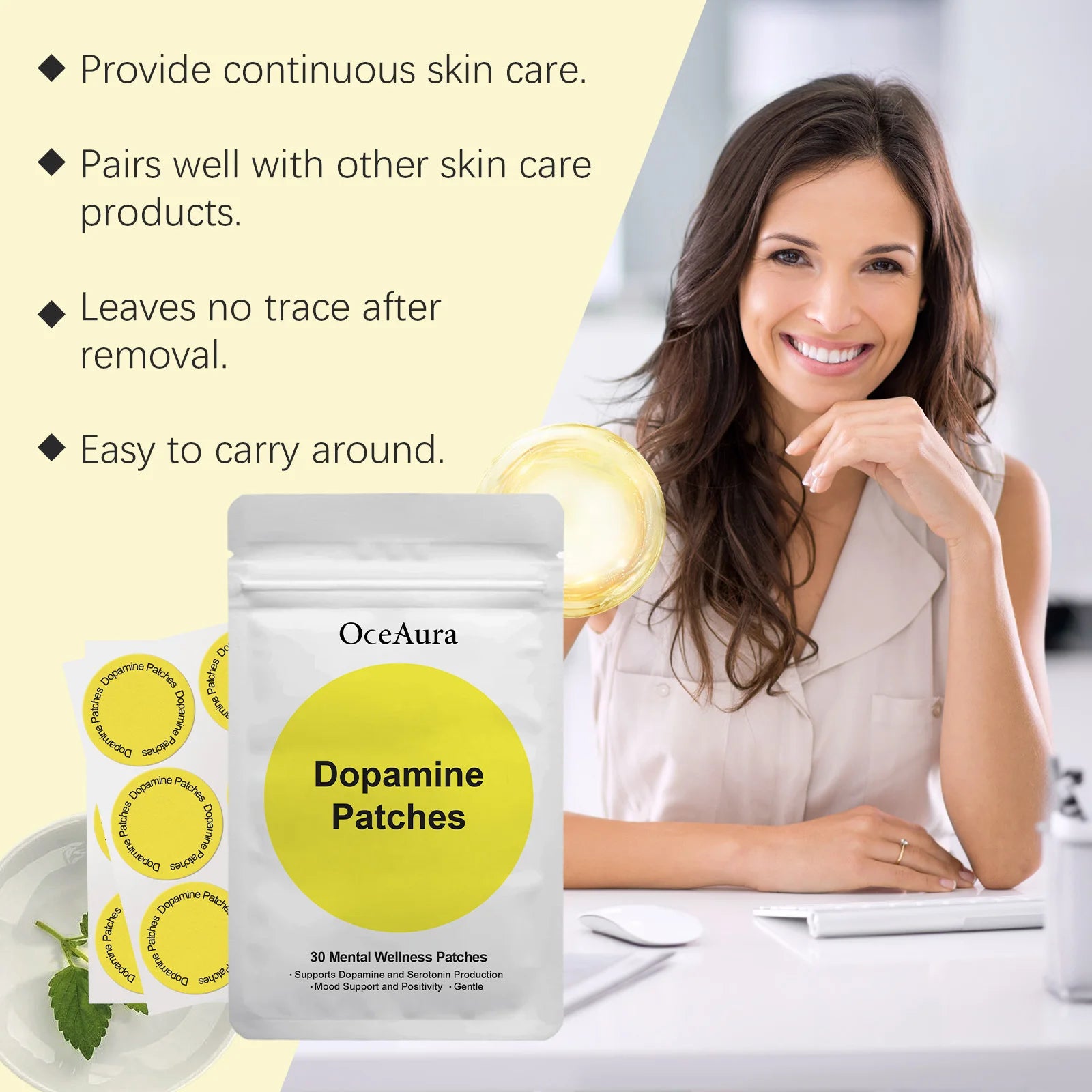 Vitality Boost Body Patches All-Day Energy Immune Support Patches Promotes Digestion & Detox Dopamine Body Care Wellness Patches