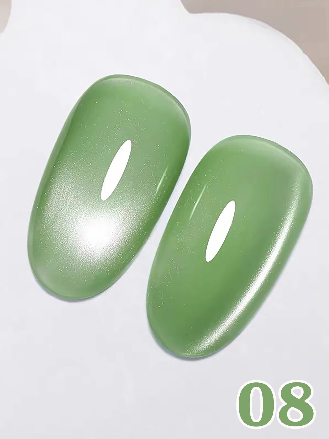 MIANEL 12ML 1-12pcs Glass Bead Cat Eye Gel Nail Polish Flash White Spar Nude Color Magnetic Nail Polish White Nails Summer Nails