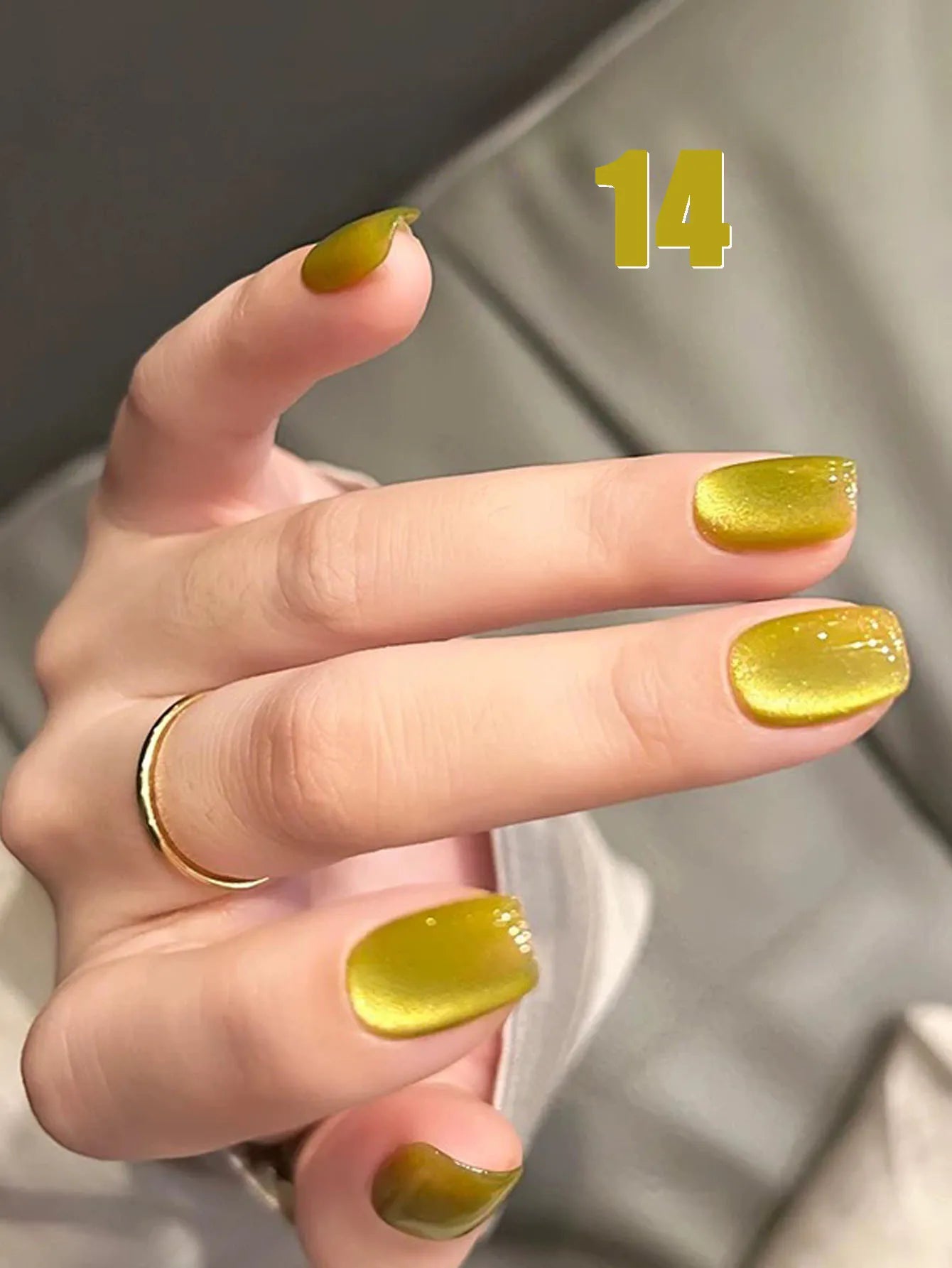 MIANEL 12ML 1-12pcs Glass Bead Cat Eye Gel Nail Polish Flash White Spar Nude Color Magnetic Nail Polish White Nails Summer Nails