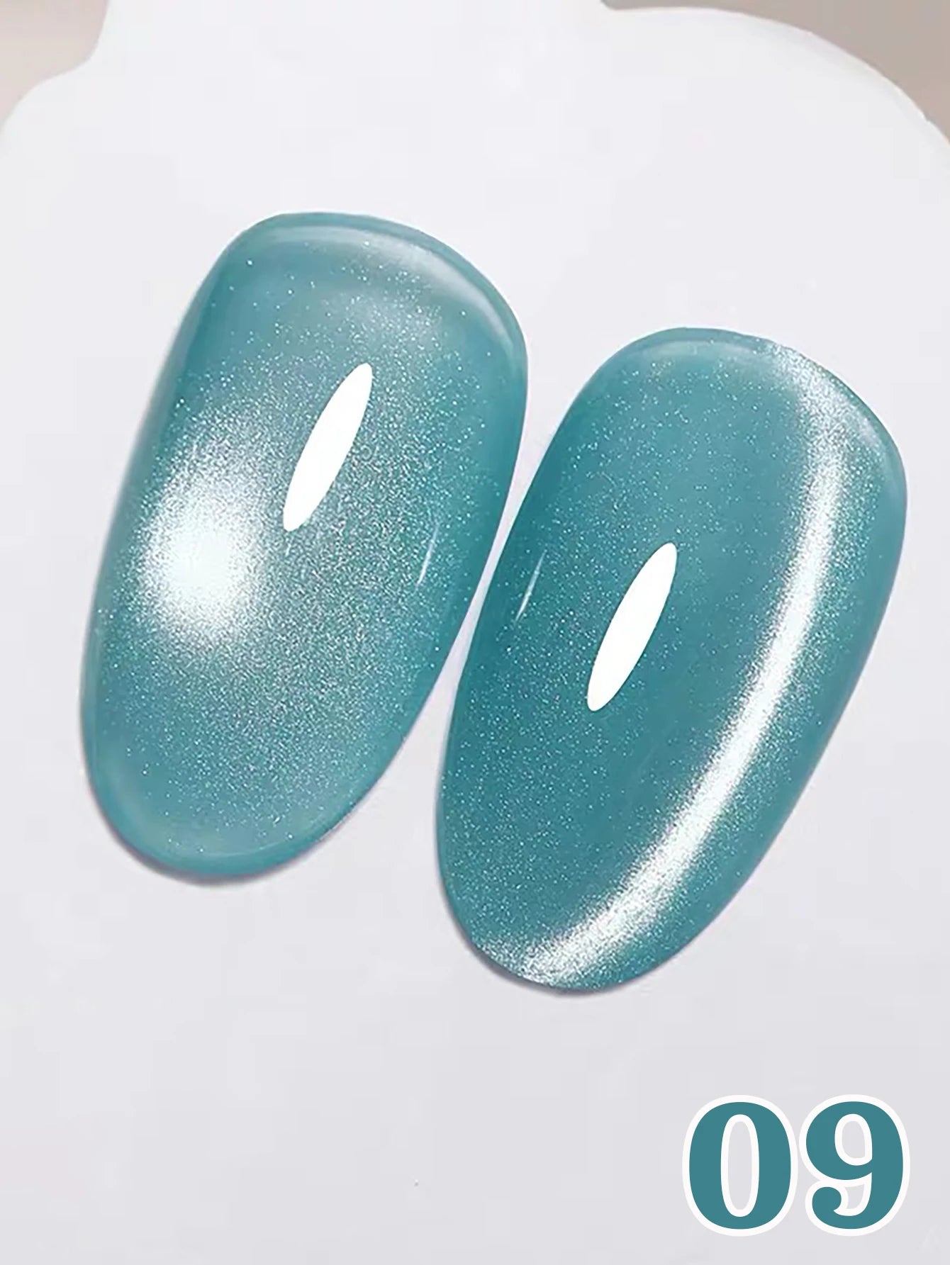 MIANEL 12ML 1-12pcs Glass Bead Cat Eye Gel Nail Polish Flash White Spar Nude Color Magnetic Nail Polish White Nails Summer Nails