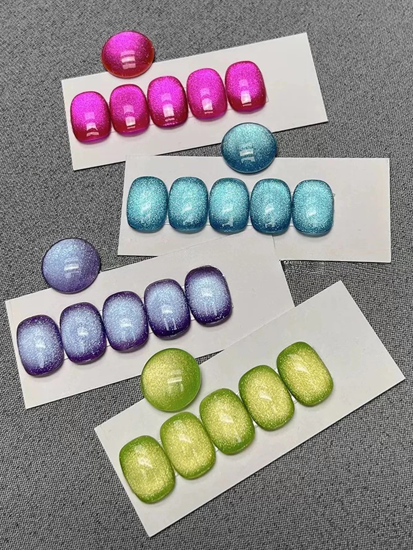 1-24pcs WS Autumn Winter Blue Black Red Glass Bead Crystal Cat Eye Gel Nail Polish New Whitening High Density Sparkling Nail