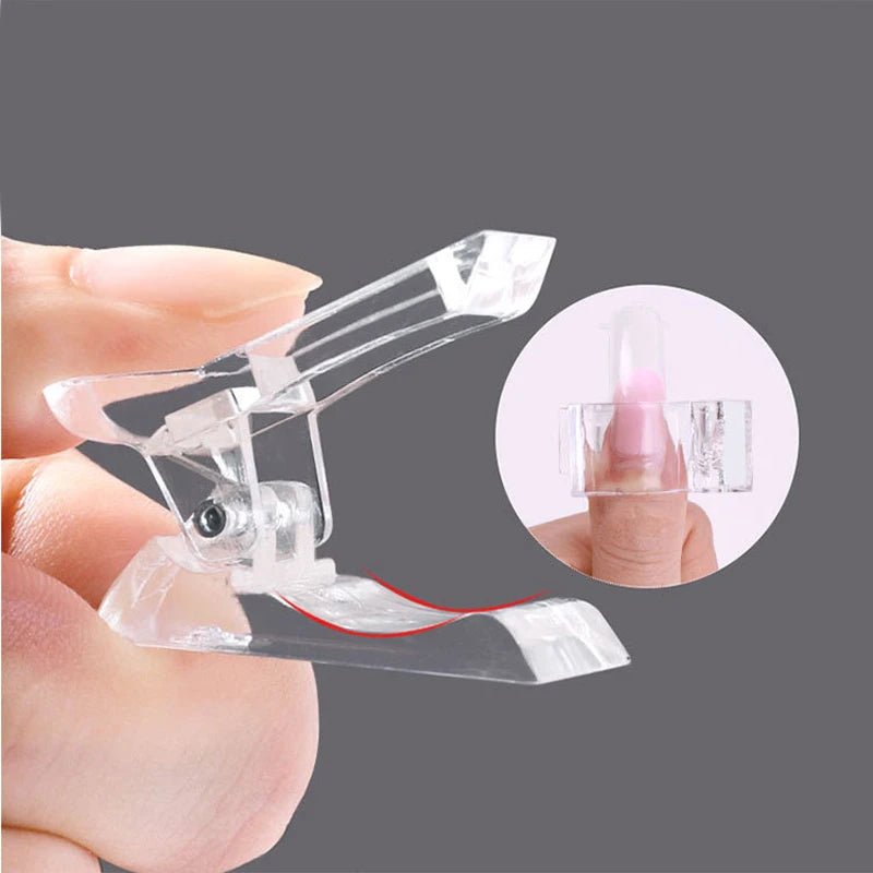 Acrylic Nail Clip Transparent Gel Quick Building Nail Tips Clips Fingernail Extension UV Clamps Manicuring Art Builder Tools Set