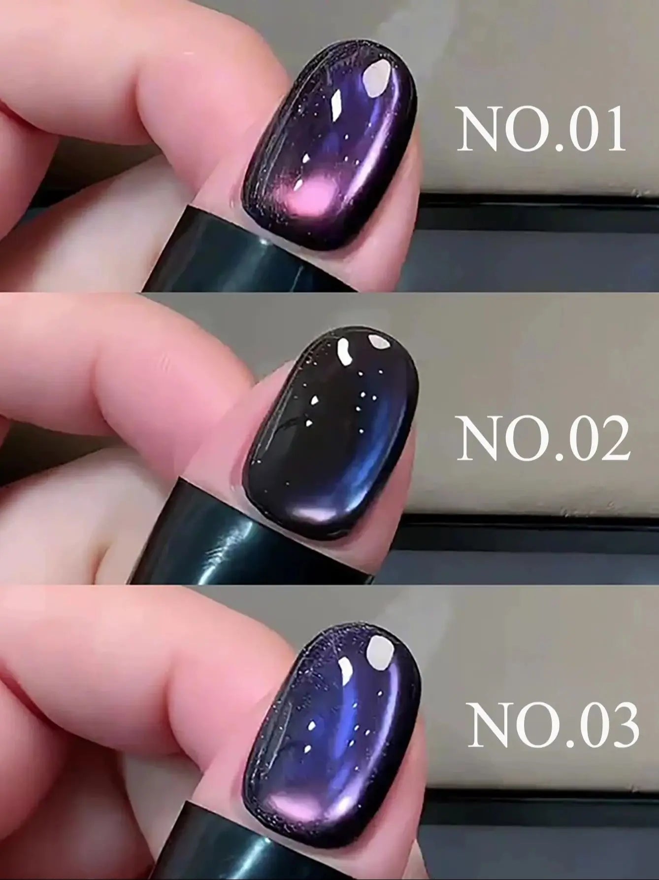 1-24pcs WS Autumn Winter Blue Black Red Glass Bead Crystal Cat Eye Gel Nail Polish New Whitening High Density Sparkling Nail