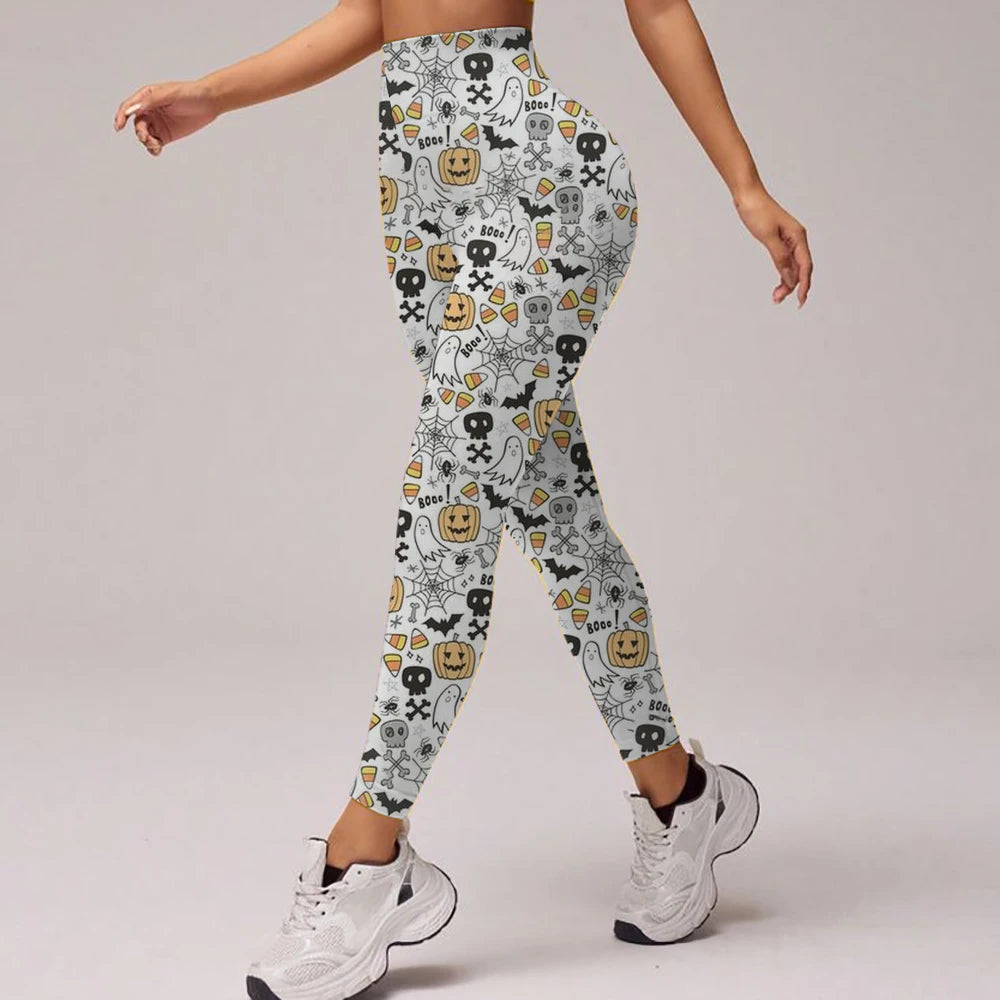 The Nightmare Before Christmas Gym Exercise, High Waisted Leggings, Party Fitness, Running, Outdoor Pilates Pants