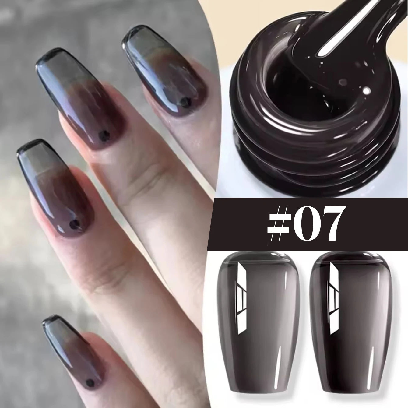 10ml 1-30pcs Jelly Nude Clear Black Gel Polish Translucent Pink Milky White Nail Gel Manicure UV LED Semi Permanent Nail Polish