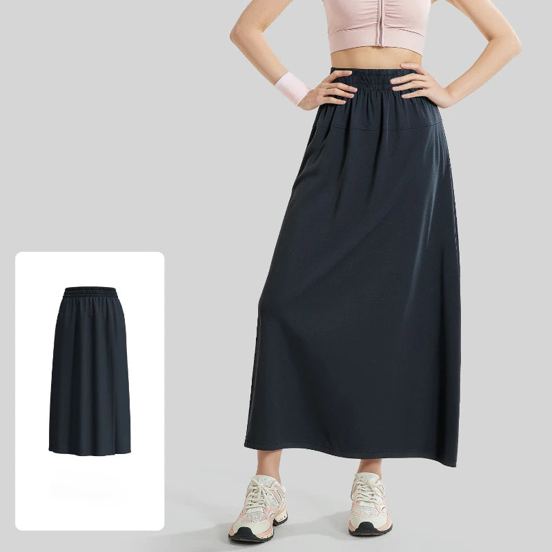 New Solid Color Loose Skirt Pants Women's Casual All-match Split Sports Yamamoto Culottes Fashion Wide Leg Pants College Style