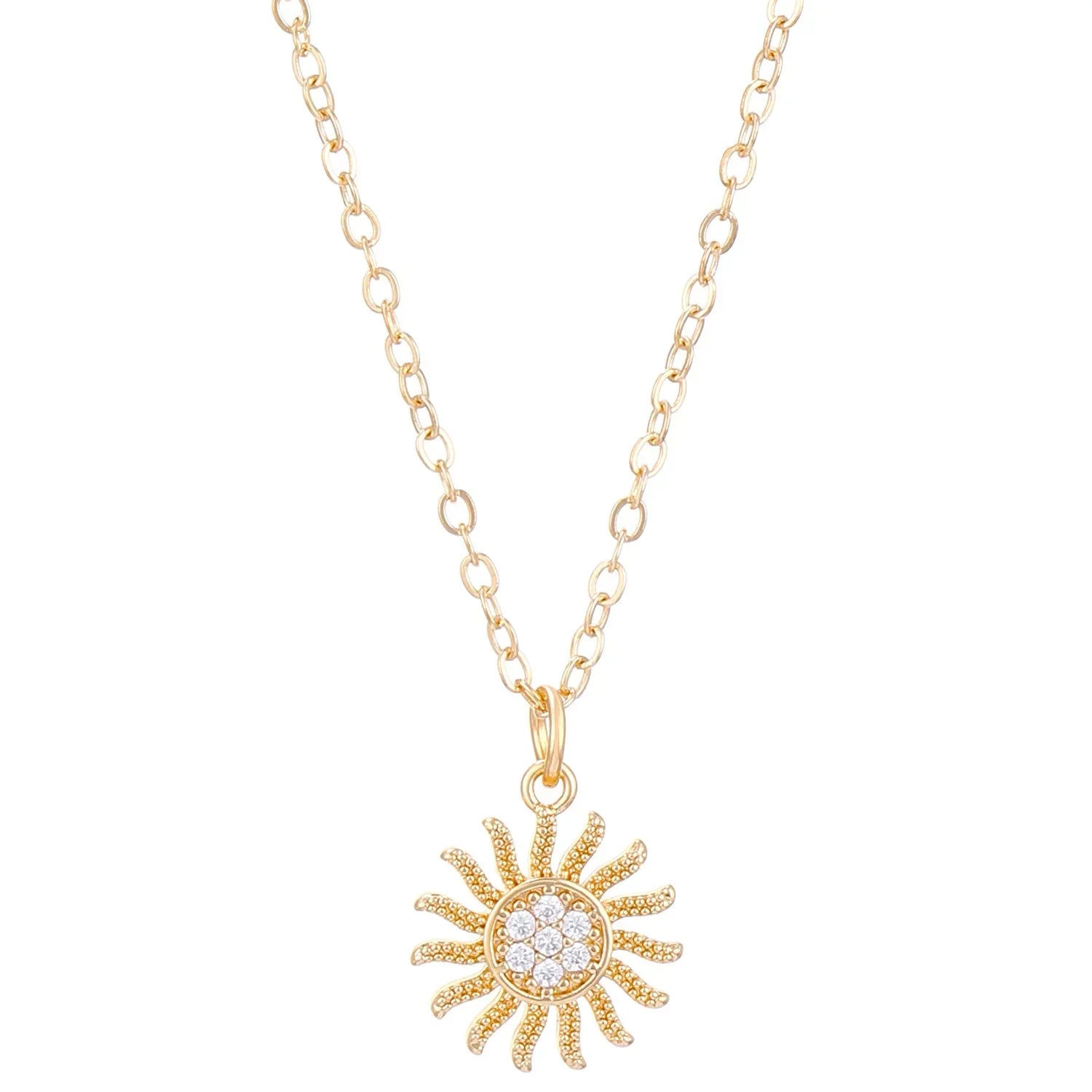 LATS Fashion Luxury Inlaid Zircon Planet Moon Pendant Necklace for Women Girl Butterfly Water Drop Clavicle Chain Charm Jewelry