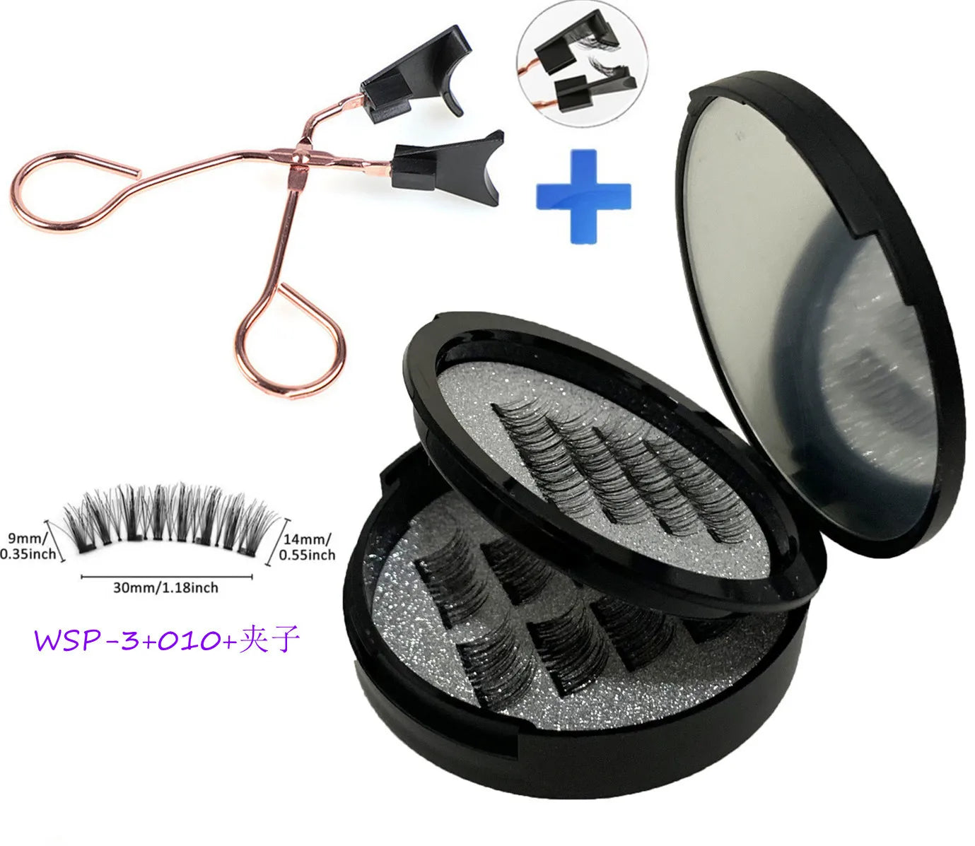 Full And Half Magnetic False Eyelashes New Style Glue-Free Mink False Eyelashes Natural Makeup Reusable Beauty
