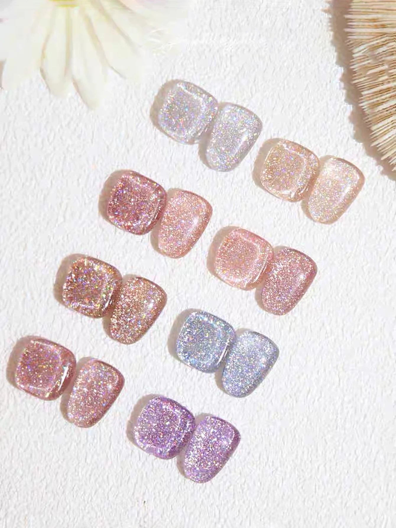 1-24pcs WS Autumn Winter Blue Black Red Glass Bead Crystal Cat Eye Gel Nail Polish New Whitening High Density Sparkling Nail