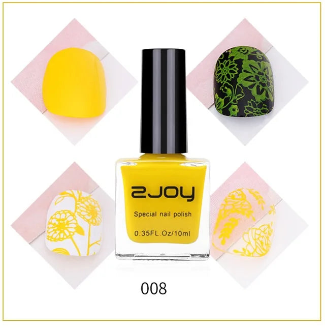 10g(Bottle) Tranfer Stamping Nail Polish-Stamping Plates Polish Stamping Gel Milti Color Painting Oil Lacquer Varnish 0.35FL.OZ