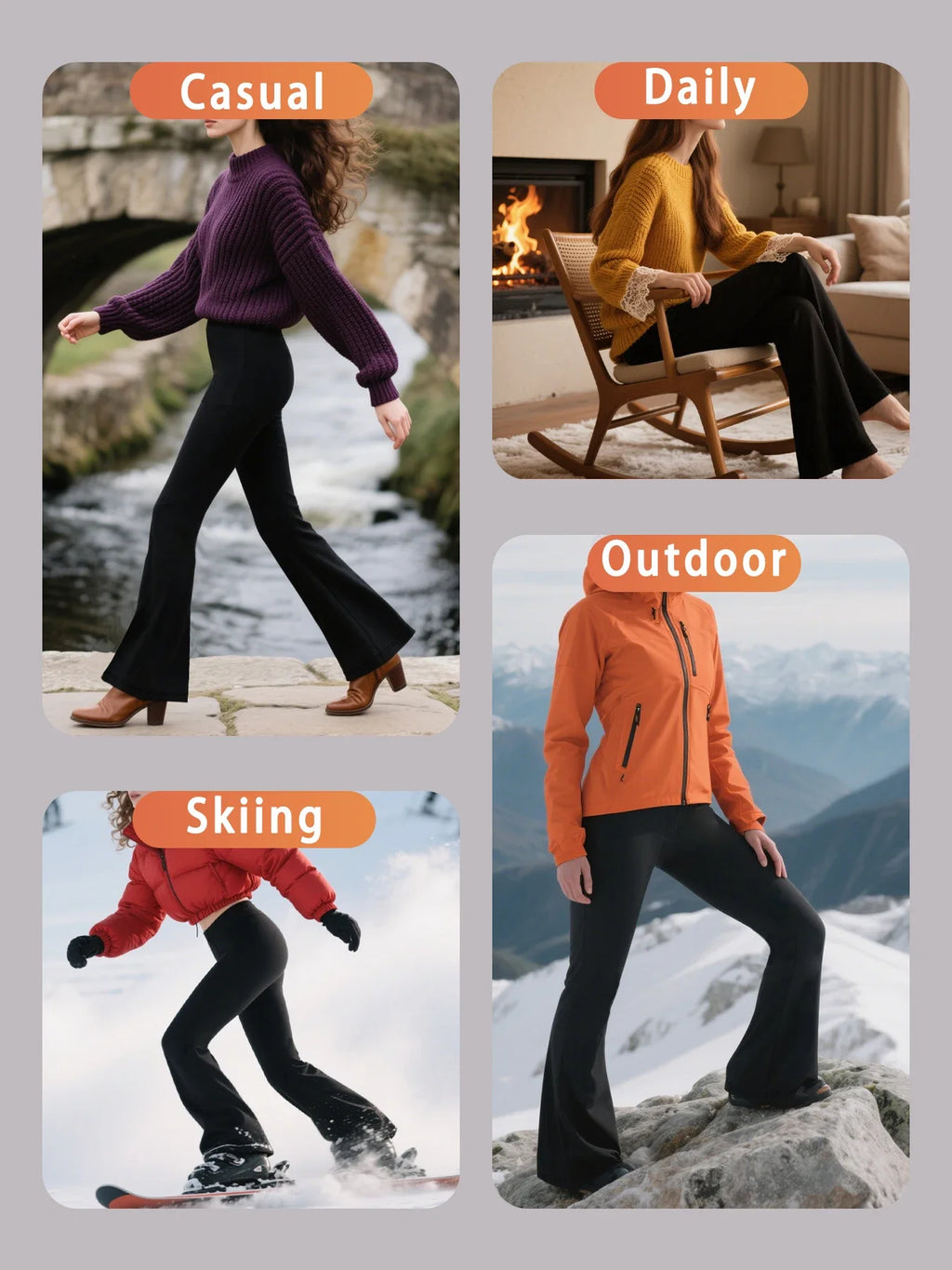 بنطلون نسائي واسع الساقين فائق النعومة، بخصر عالٍ، للتحكم في البطن، مناسب للتمارين الرياضية واليوغا، بنطلون واسع الساقين