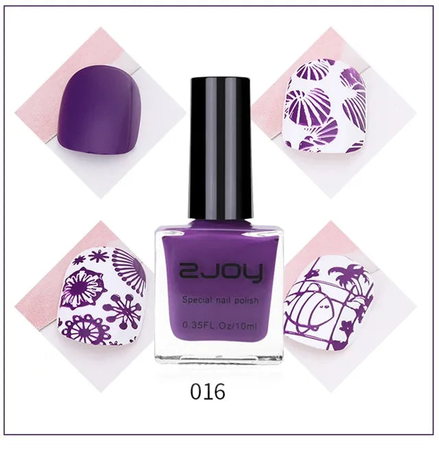 10g(Bottle) Tranfer Stamping Nail Polish-Stamping Plates Polish Stamping Gel Milti Color Painting Oil Lacquer Varnish 0.35FL.OZ