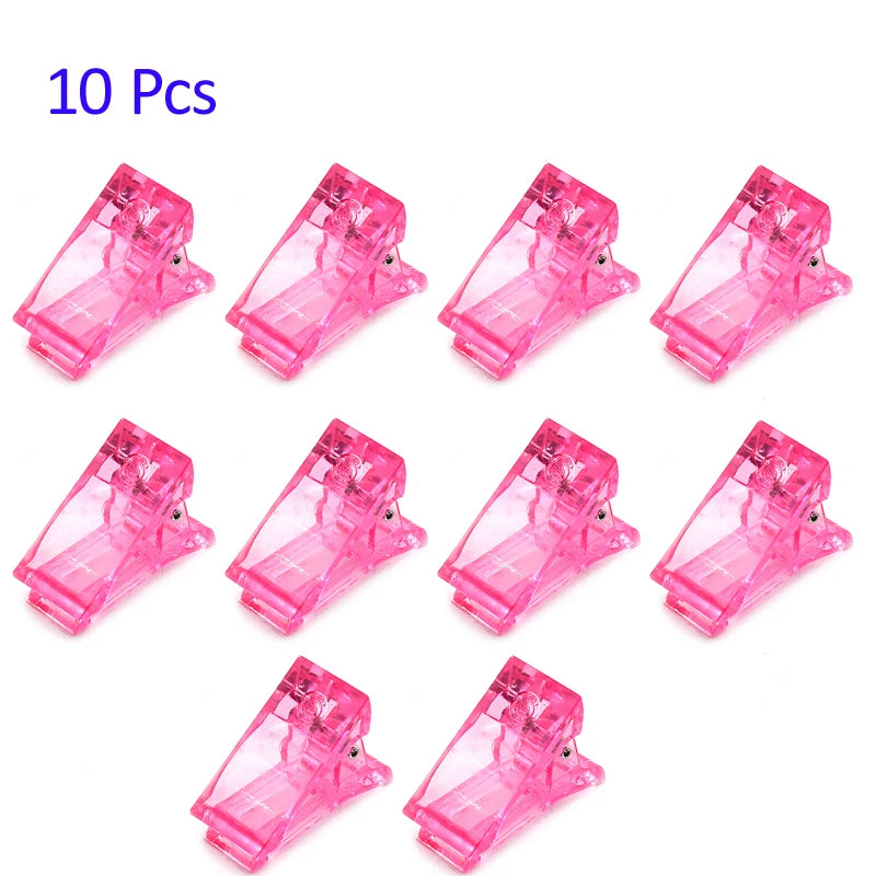 Acrylic Nail Clip Transparent Gel Quick Building Nail Tips Clips Fingernail Extension UV Clamps Manicuring Art Builder Tools Set