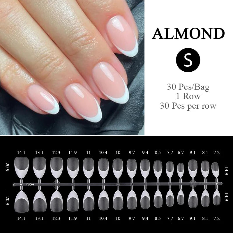 30Pcs Matte Nude Fake Nail Fashion Press on Quick Extension Wearable False Nails Simple Full Cover Nail Tips Manicure Nail Art