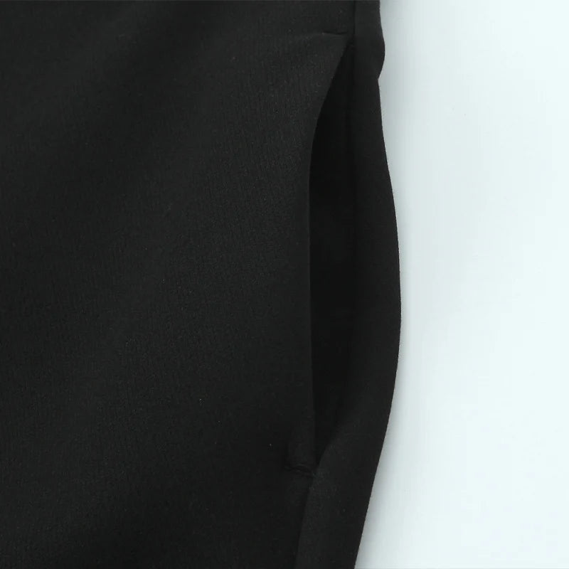 Willshela Women Fashion Black Front Zipper Wide Leg Pants Vintage High Waist Ankle Length Female Chic Lady Trousers - Azara