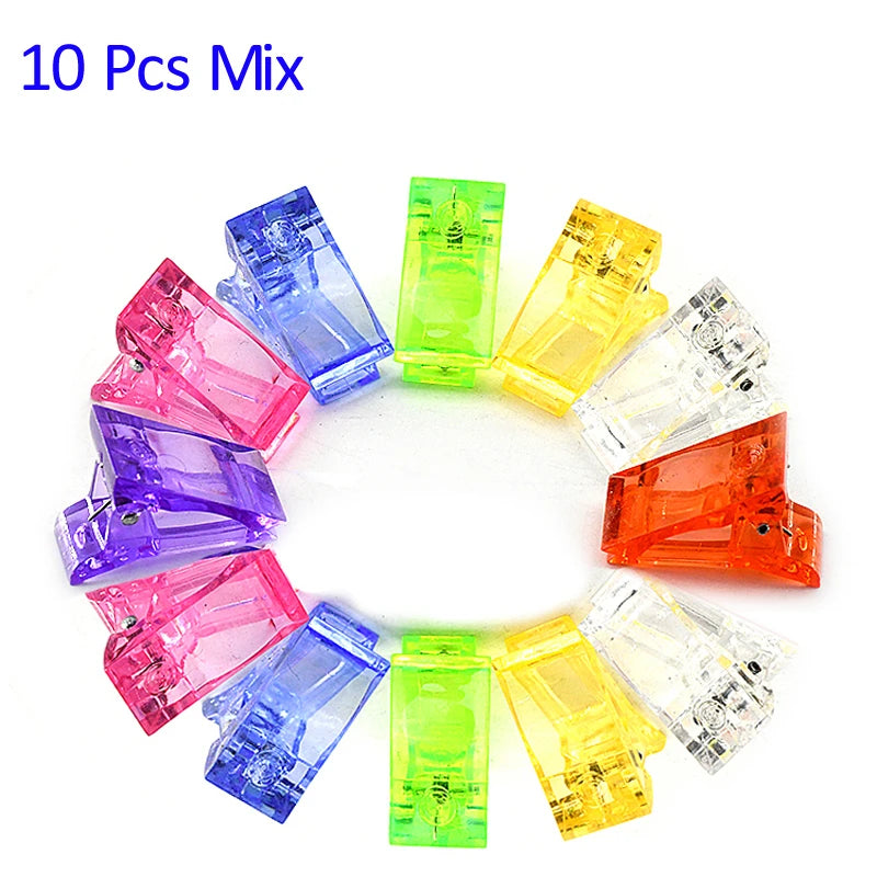 Acrylic Nail Clip Transparent Gel Quick Building Nail Tips Clips Fingernail Extension UV Clamps Manicuring Art Builder Tools Set
