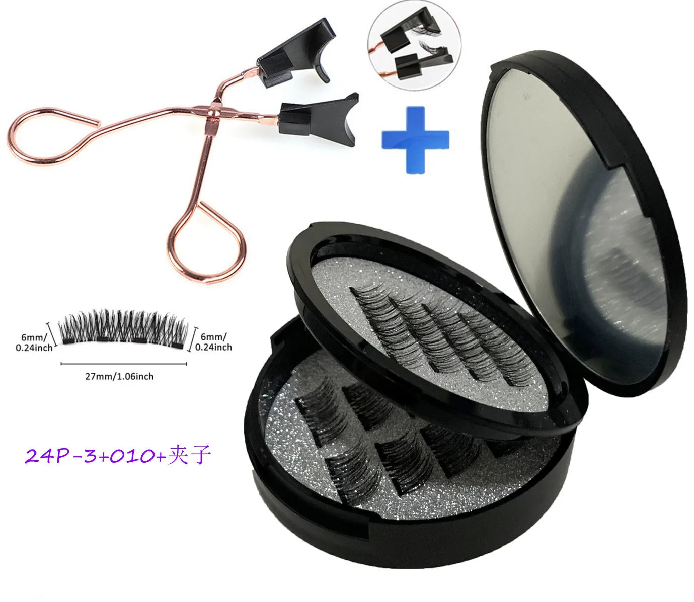 Full And Half Magnetic False Eyelashes New Style Glue-Free Mink False Eyelashes Natural Makeup Reusable Beauty